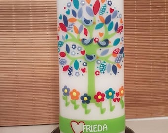 Candle "Magic Tree Rosalia" with birds 230/90/60 mm.