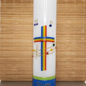 Candle Melody of God in gold colored 26.5/6 cm.