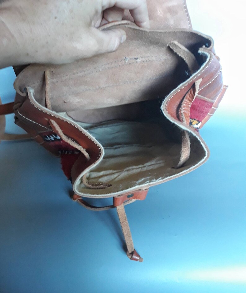 Vintage Brown Leather Handmade Backpack Bag