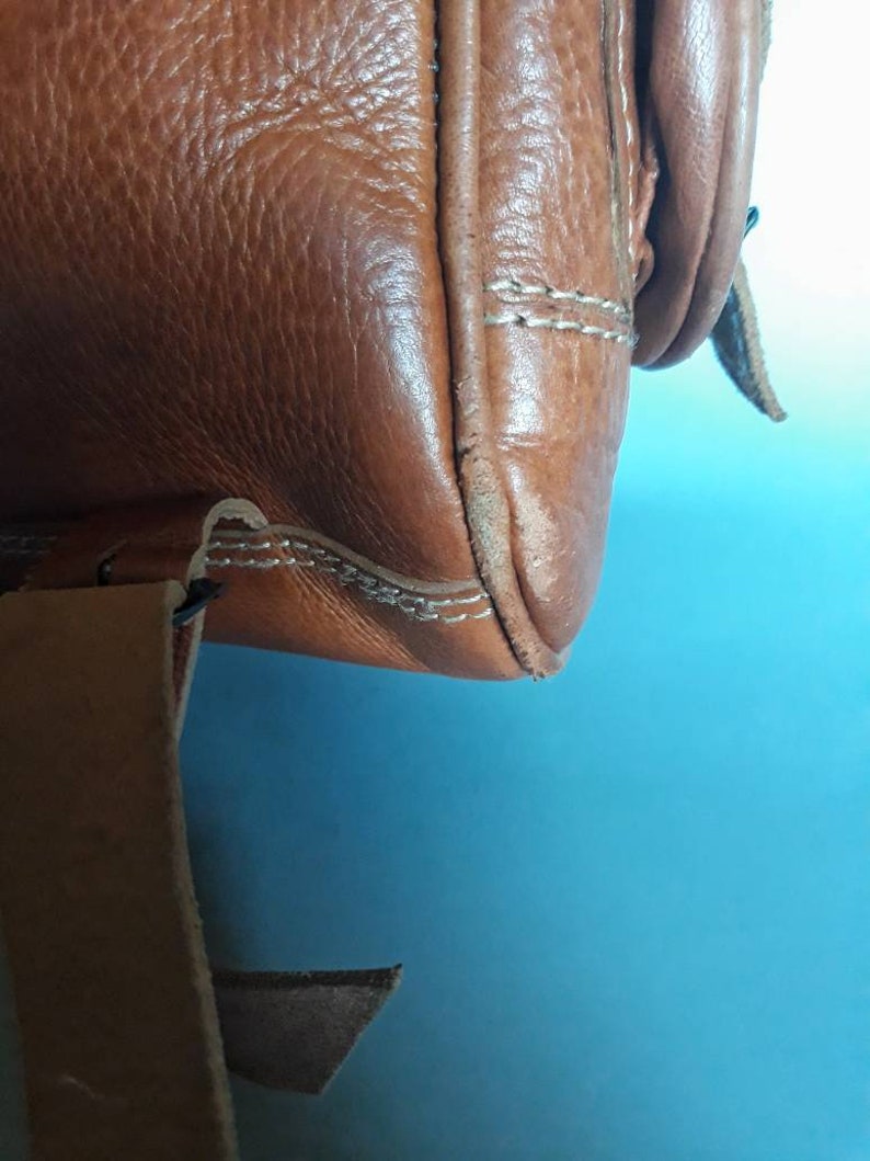 Vintage Brown Leather Handmade Backpack Bag