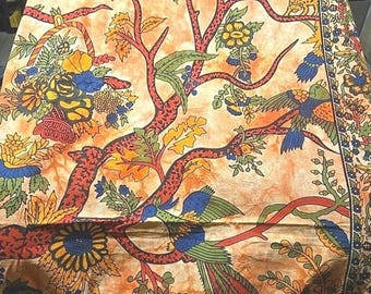 Tree of Life Cotton Curtain Panels: Boho Jungle Forest Design (Set of 2)