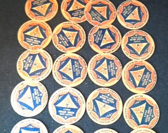 Vintage Milk Bottle Caps Lot of 16 Grade A Buttermilk Sealright Sanitary 1940s