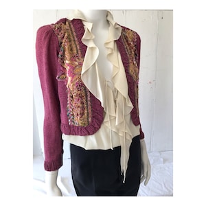 Vintage 1930s beaded bolero/ Vintage 1930&#39;s bead embroidered crepe jacket/ Vintage 1930s fancy jacket/ Vintage evening jacket