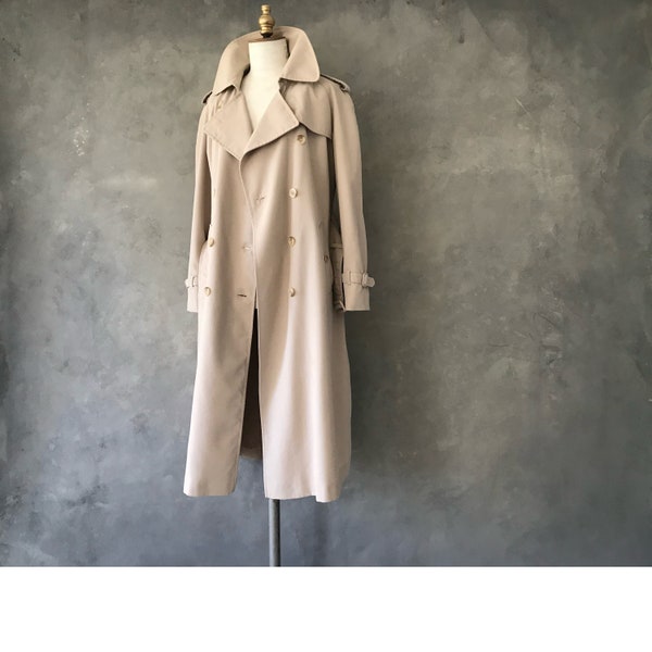 Klassischer Vintage Trenchcoat mit Gürtel/ Vintage Gabardine Trenchcoat/ Vintage klassischer Trenchcoat