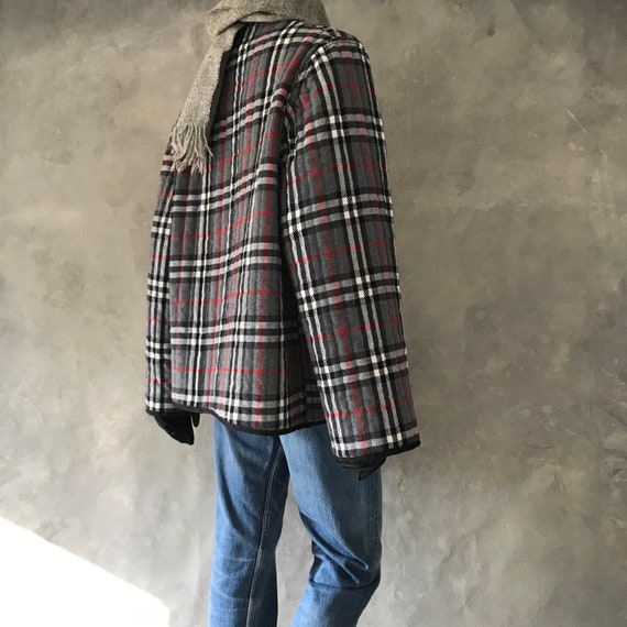 Quilted vintage jacket/ Cocoon coat/ reversible q… - image 4