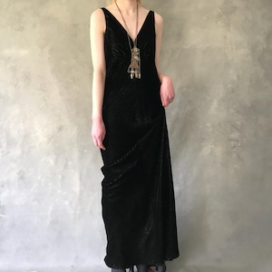 Vintage 1930s style bias cut velvet gown/Art Deco style velvet gown/Vintage bias cut gown/Glamorous vintage gown/Long black dress