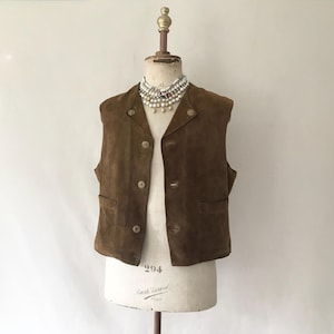 RESERVADO Chaleco de ante vintage de los años 20 / Chaleco de jardinero de ante vintage / Ropa de trabajo vintage / Chaleco de ante de los años 20 / Chaleco de guardabosques de los años 20