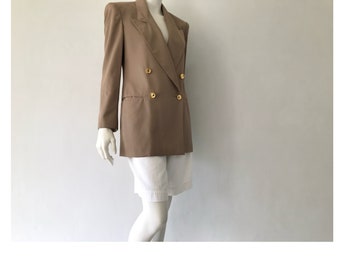 Vintage-Wolljacke von Gianfranco Ferre/Designer-Vintage-Jacke/Zweireihige Wolljacke/Jacke im Boyfriend-Stil/italienische Designerjacke