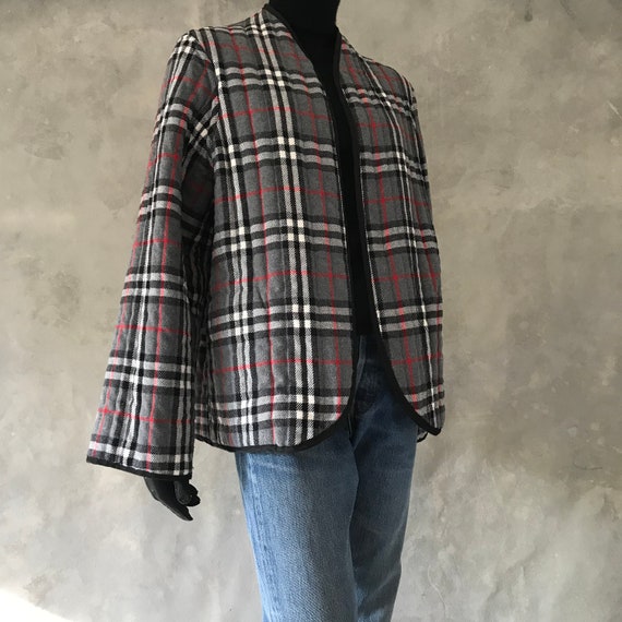 Quilted vintage jacket/ Cocoon coat/ reversible q… - image 9