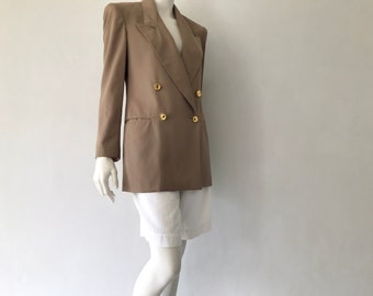 Vintage wool jacket by Gianfranco Ferre/Designer vintage jacket/Double breasted wool jacket/Boyfriend style jacket/ Italian designer jacket