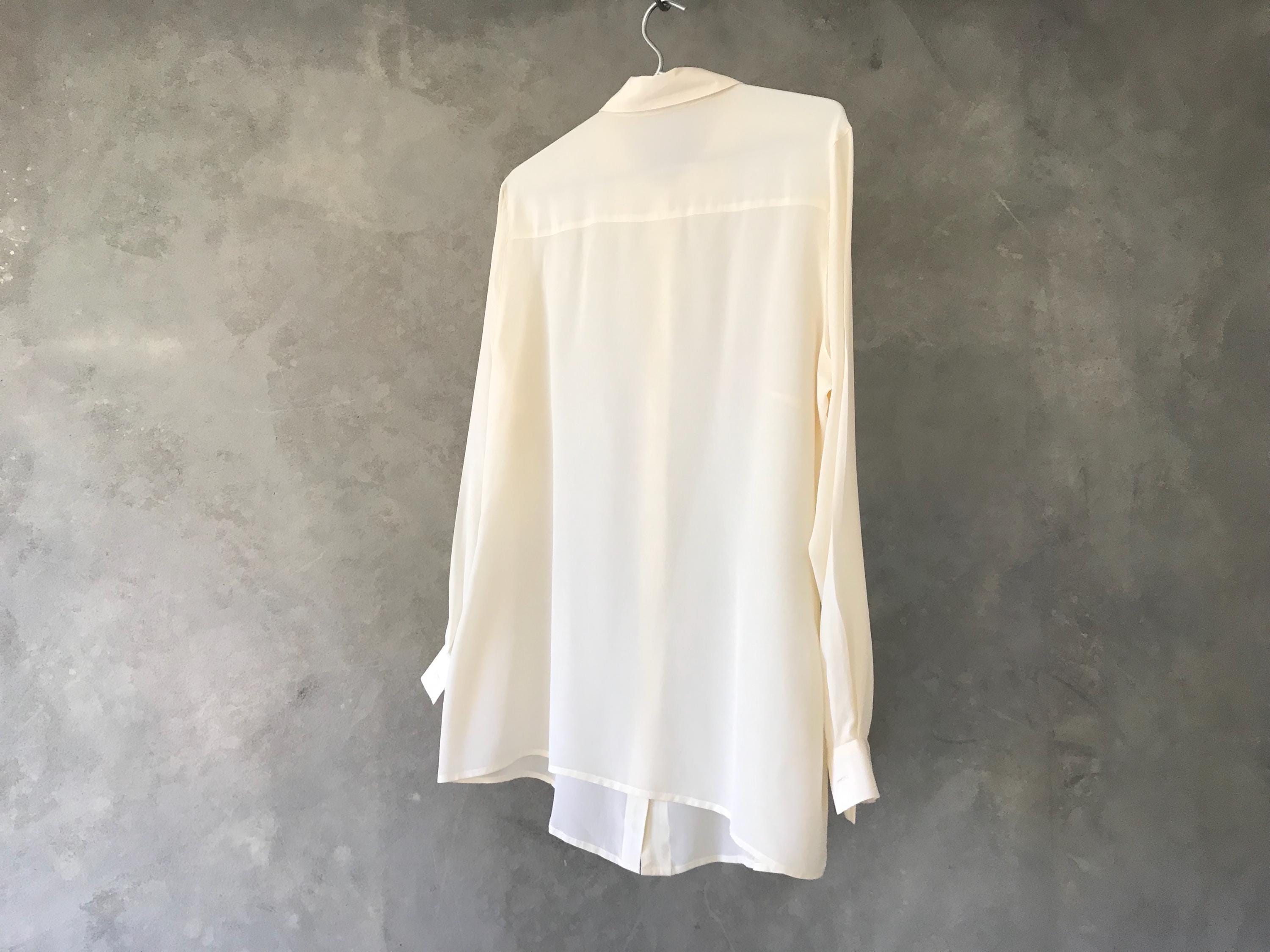 Wrap Silk Shirt - Cream