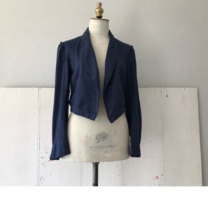Vintage 1930s Spencer jacket/ 1930s jacket/vintage summer jacket/vintage workwear/vintage uniform/short jacket