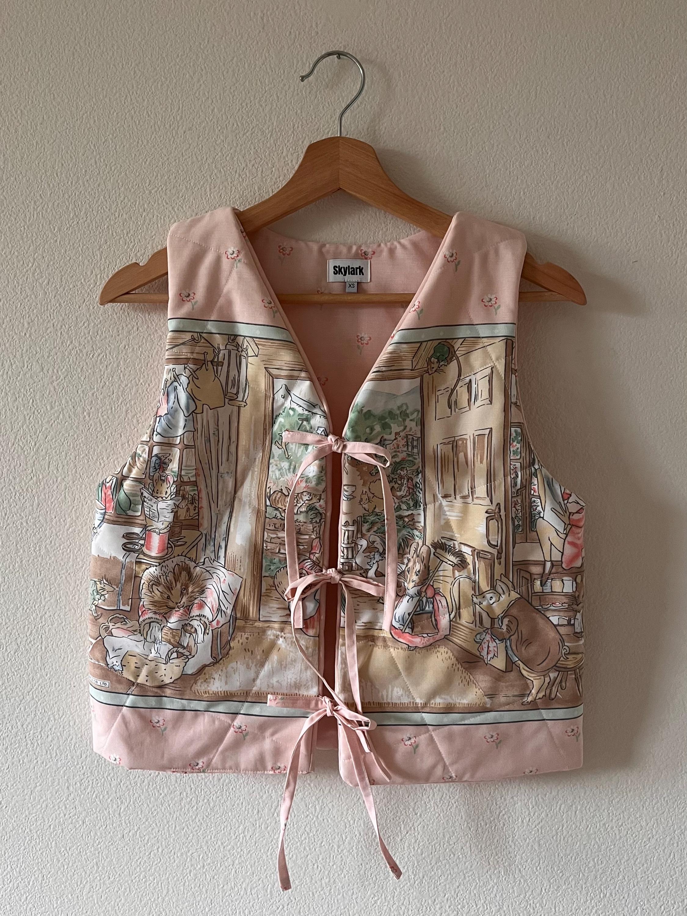 Beatrix Potter the Tale of Peter Rabbit Pink Quilted Vest Size Womens ...