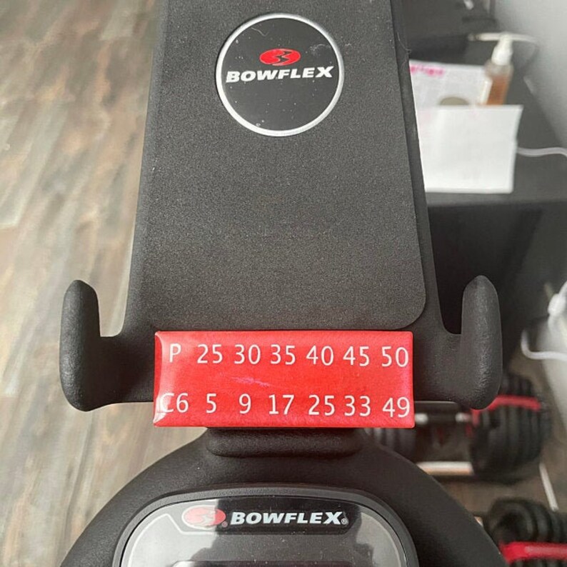Bowflex C6 Conversion Chart Bike Resistance Conversion Plate Etsy
