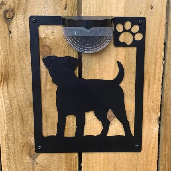 Jack Russell Dog Solar Light Wall Plaque - Garden Gift