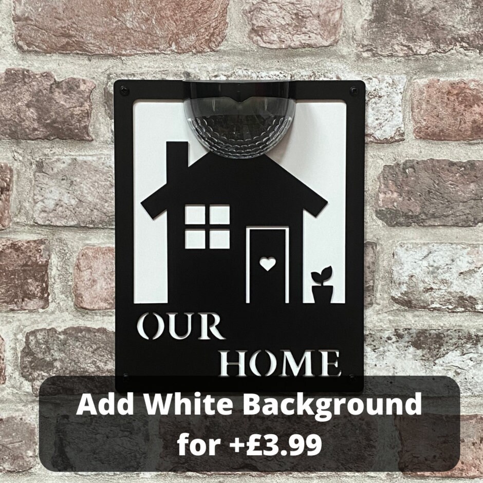 Our Home Wall Plaque Sign with Solar Powered LED Light Etsy