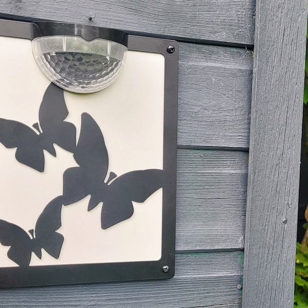Butterfly Solar Light Wall Plaque - Garden Gift