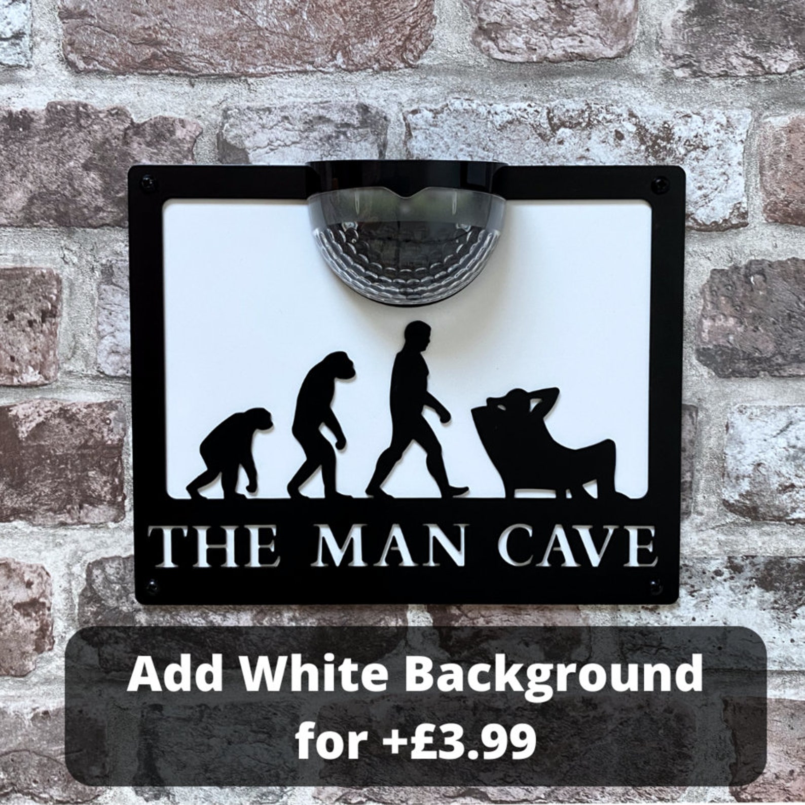 The Man Cave Solar Powered LED light Etsy