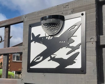 Spitfire Solar Light Wall Plaque- Garden Gift