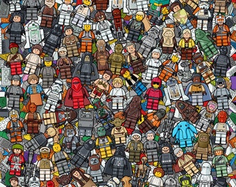 Star Wars Lego Minifiguren-Spielzeugkiste, extra groß