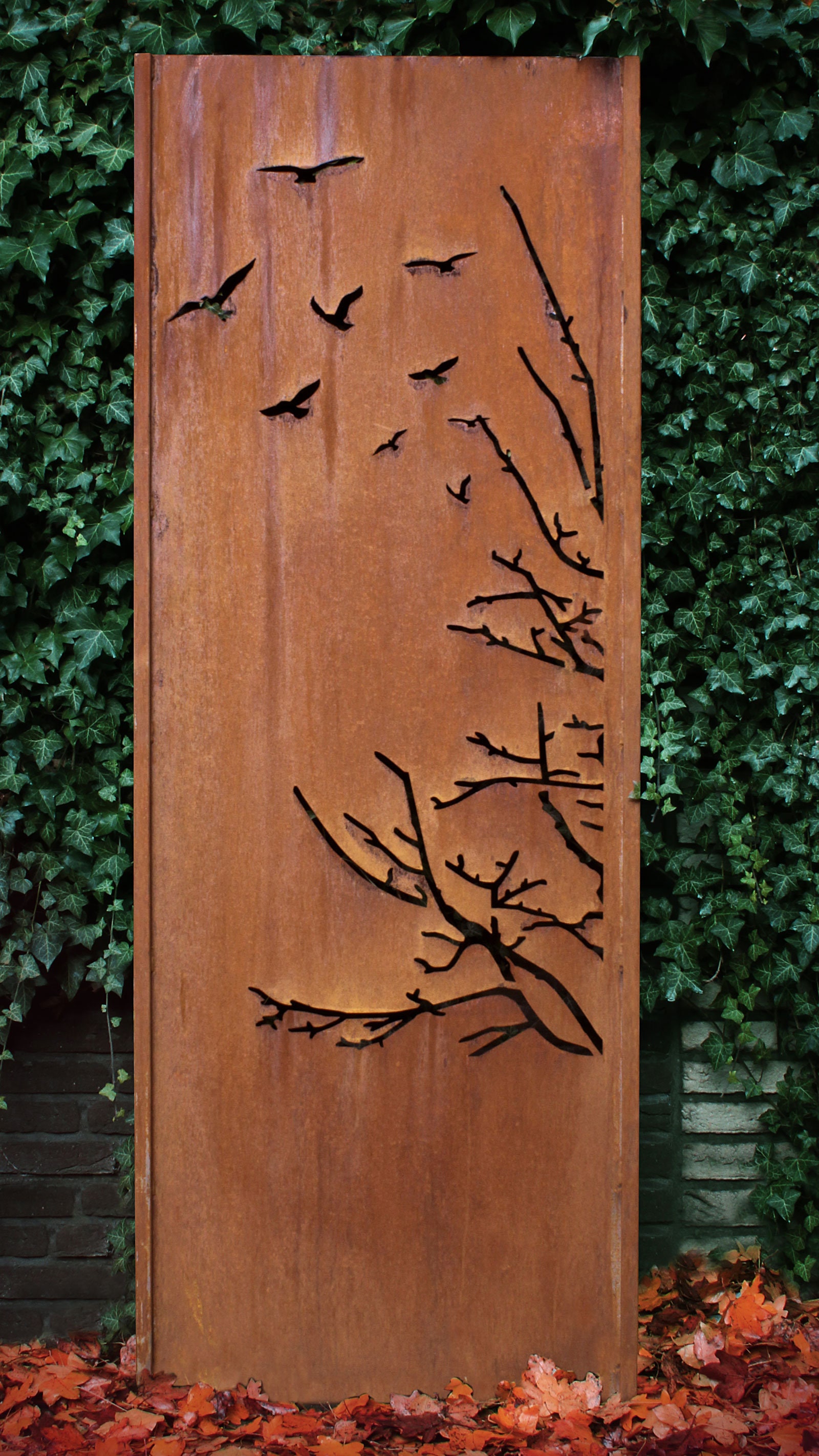 Gartenwand Vögel Stahl Rost Sichtschutzwand | Etsy