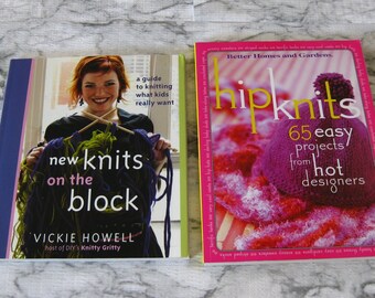 Knitting Pattern Books - New Knits on the Block by Vickie Howell - Hip Knits, 65 Easy Project from Hot Designers