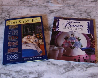 Cross Stitch Pattern Books - Garden Flowers in Cross Stitch by Shirley Watts - Cross Stitch Plus by Fox & Sproat