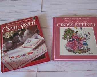 Cross-Stitch Pattern Books - The Pleasures of Cross-Stitch by Better Homes and Gardens - Four Seasons Cross-Stitch - How To - Create - Learn
