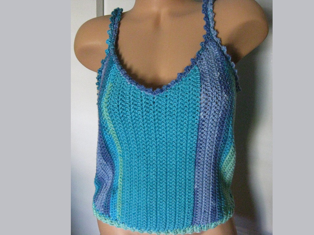 Summer Tank Top Crochet Knit Top Tie Dye Boho Woman's Etsy