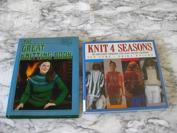 Knitting Pattern Books Knit 4 Seasons by Curl and Knight Great Knitting  Book by American School of Needlework 