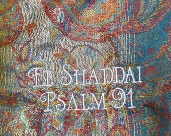 Sciarpa/Sciarpa da preghiera Salmo 91 El Shaddai