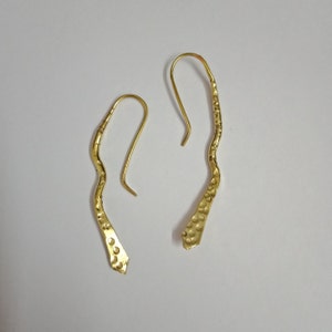 Snake Hoop Earrings, Brass Hoop Earrings, Indian Style Earrings, Silver Earrings, Snake Earrings
