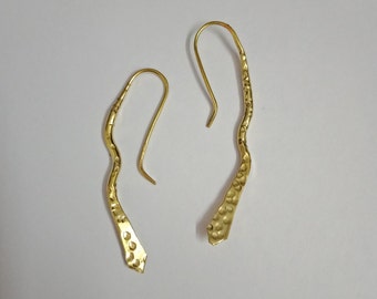 Snake Hoop Earrings, Brass Hoop Earrings, Indian Style Earrings, Silver Earrings, Snake Earrings