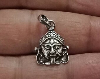 Kali Anhänger, Sterling Silber Anhänger, hinduistische Göttin, Chamunda, Kaali, Schutzamulett, Devine feminine, Durga, Shakti Göttin, Devine