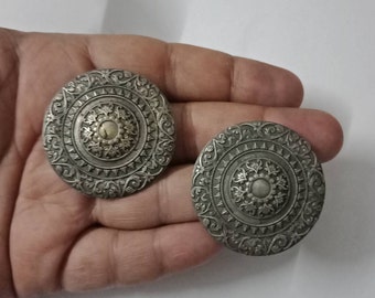 Floral Shield Stud earrings,  Antique Finish Earrings,  Ethnic Earrings, Lightweight Earrings, Gift Ideas For Her, Indian Earrings,