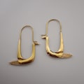 Swan Earrings, Polished Brass  Earrings, Silver Swan  Earrings, ,  Animal Earrings,  Gift Ideas,  Gift For her product logo