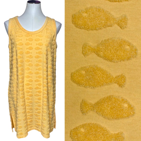 Vintage Wonder Bra Goldfish Swimsuit Cover Up Dre… - image 1