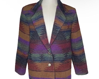 Vintage Intriguing Threads Southwestern Blazer Jacket