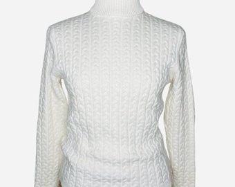 Studio Works Cable Knit Turtleneck Sweater size Small