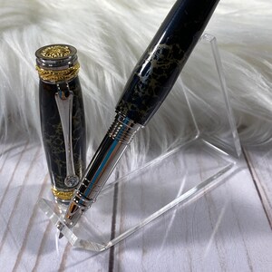 Handmade Majestic Jr. 22kt Gold/Rhodium Rollerball Pen