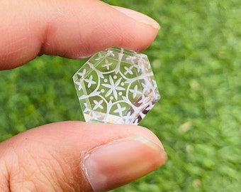 100! Natural Crystal Fantasy Cut,Fantasy Cut Gemstone,Fantasy Hand Carved,Jewelry Making,size-19x16.50 carat-21.55