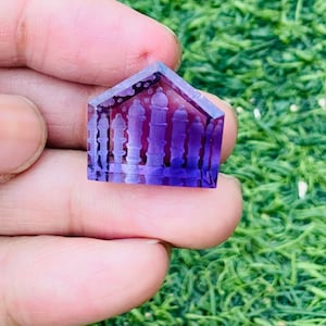Febluse Carved !!! 100% Natural Amethyst Fantasy Carved, Amethyst Fancy Shape Gemstone For Making Jewelry.size-21x19 carat-29.20