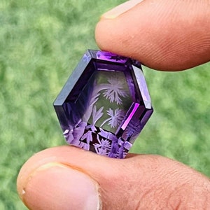 Carved,!!! 100% Natural Amethyst Fantasy cut Carved, Amethyst Fancy Shape,Fantasy cut Gemstone,  Jewelry making.size-19x16 carat-19.85