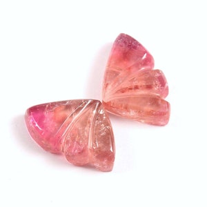 Bio Tourmaline butterfly,hand carved,Natural Tourmaline,gemstone, size 11x8  ct  4.30