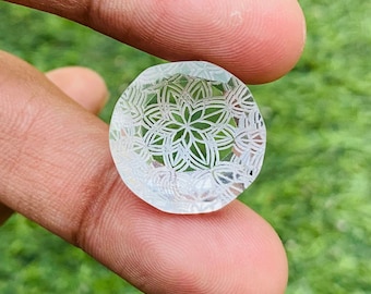 Crystal Fantasy cut,Fantasy cut,Hand Carved,Gemstone,Jewelry Making,Size-18.50x18 carat-28.65