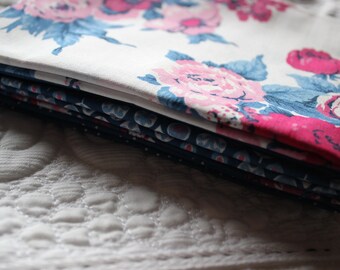 Fabric package Westphalian fabrics floral-blue-burgundy