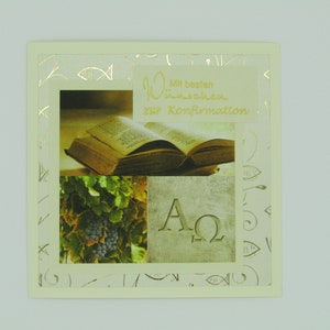 Greeting card with best wishes, gold, for congratulations on confirmation, confirmation or communion image 7