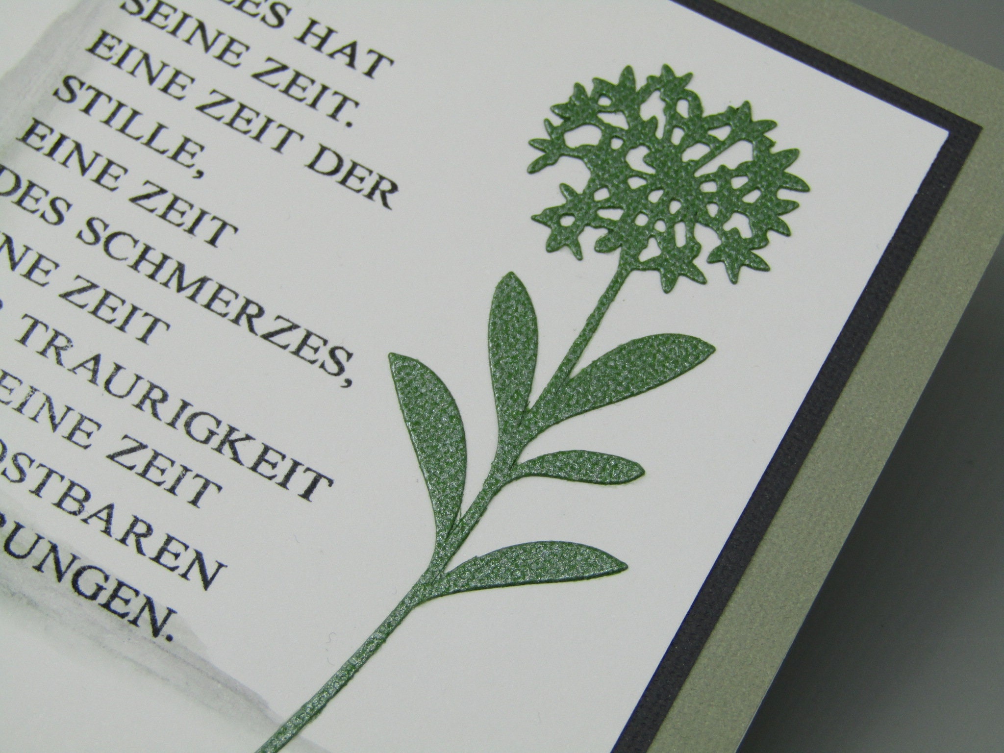 Trauerkarte Alles hat seine Zeit für Beileidsbekundung und Trost Etsy.de