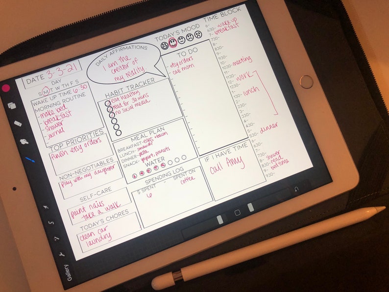 Daily Planner Printable Undated Daily Planner Passion Etsy