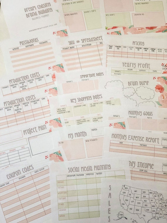 Etsy Planner Small Business Planner Etsy